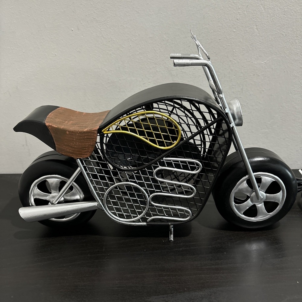 Deco Breeze FAN Motorcycle Bike Vintage Excellent Condition Black Working 14x10